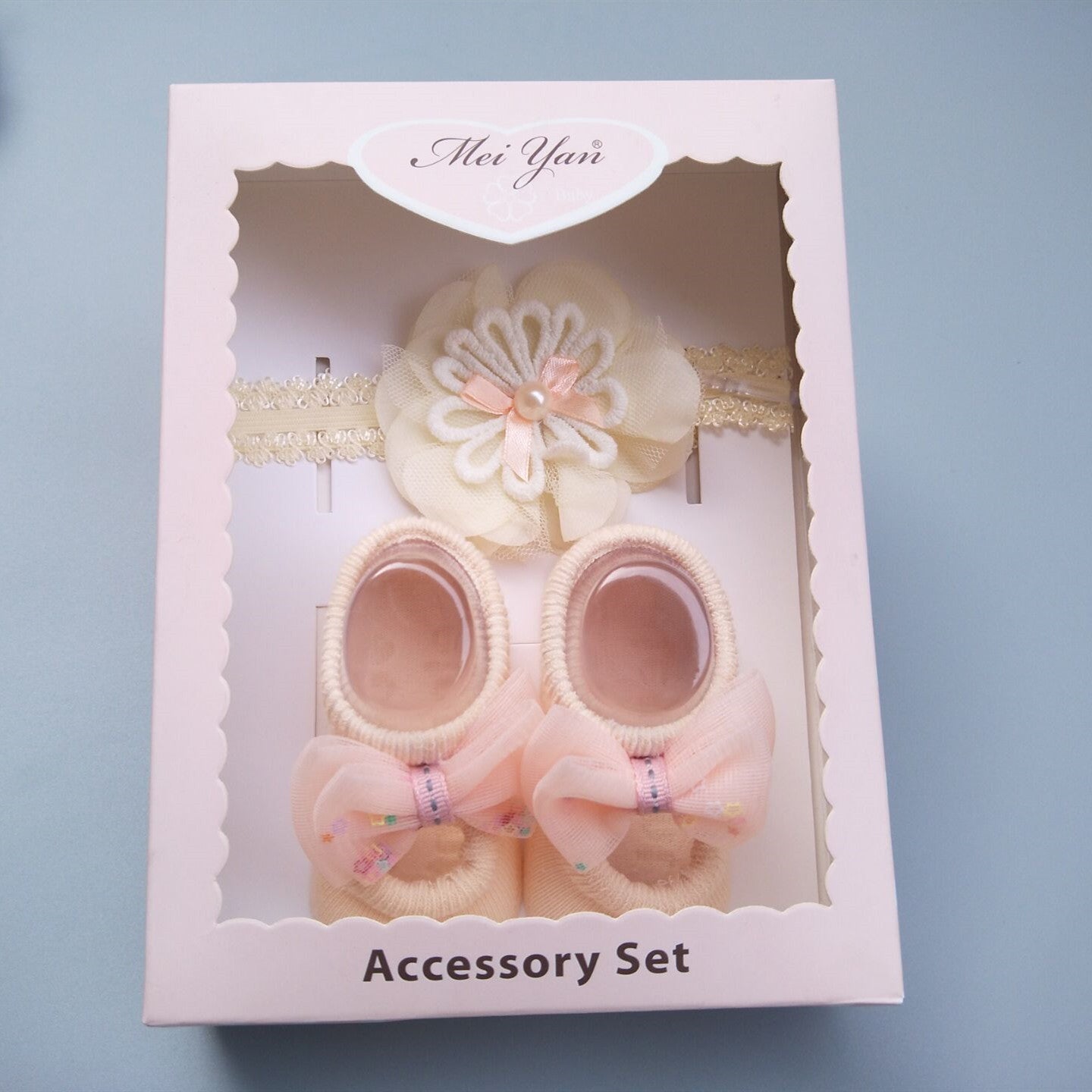 New Baby Girl Socks Headband Gift Box
