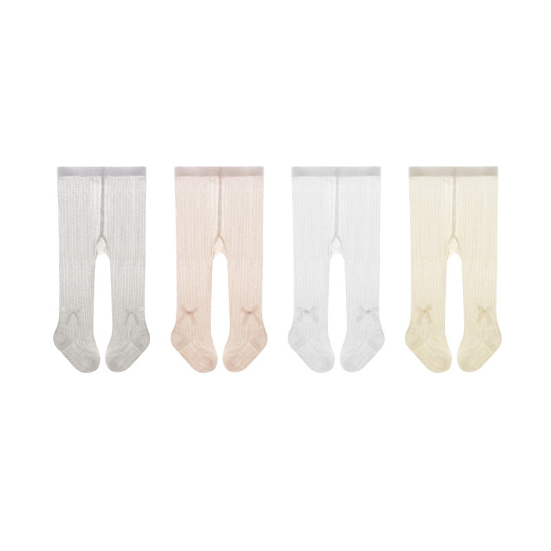 Summer Girls Leggings Bow Princess White Dance Body Stockings