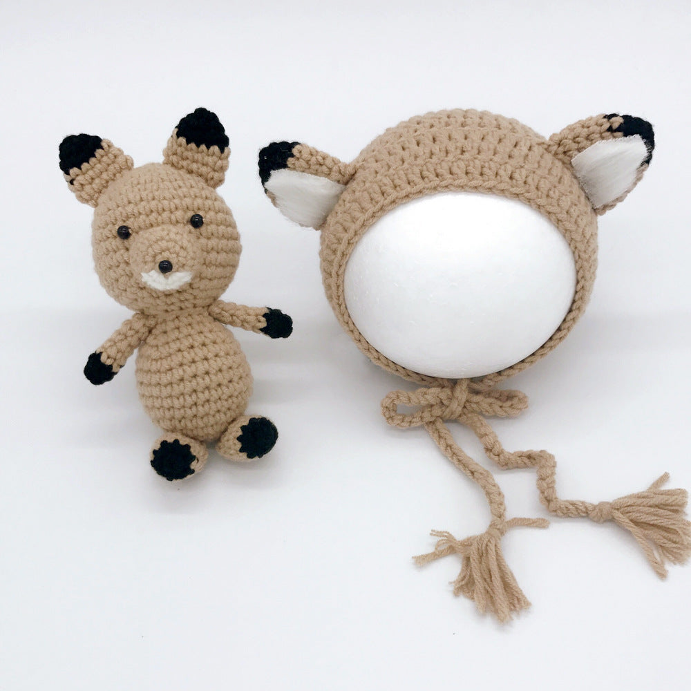 Handmade Wool Fox Doll For Newborn