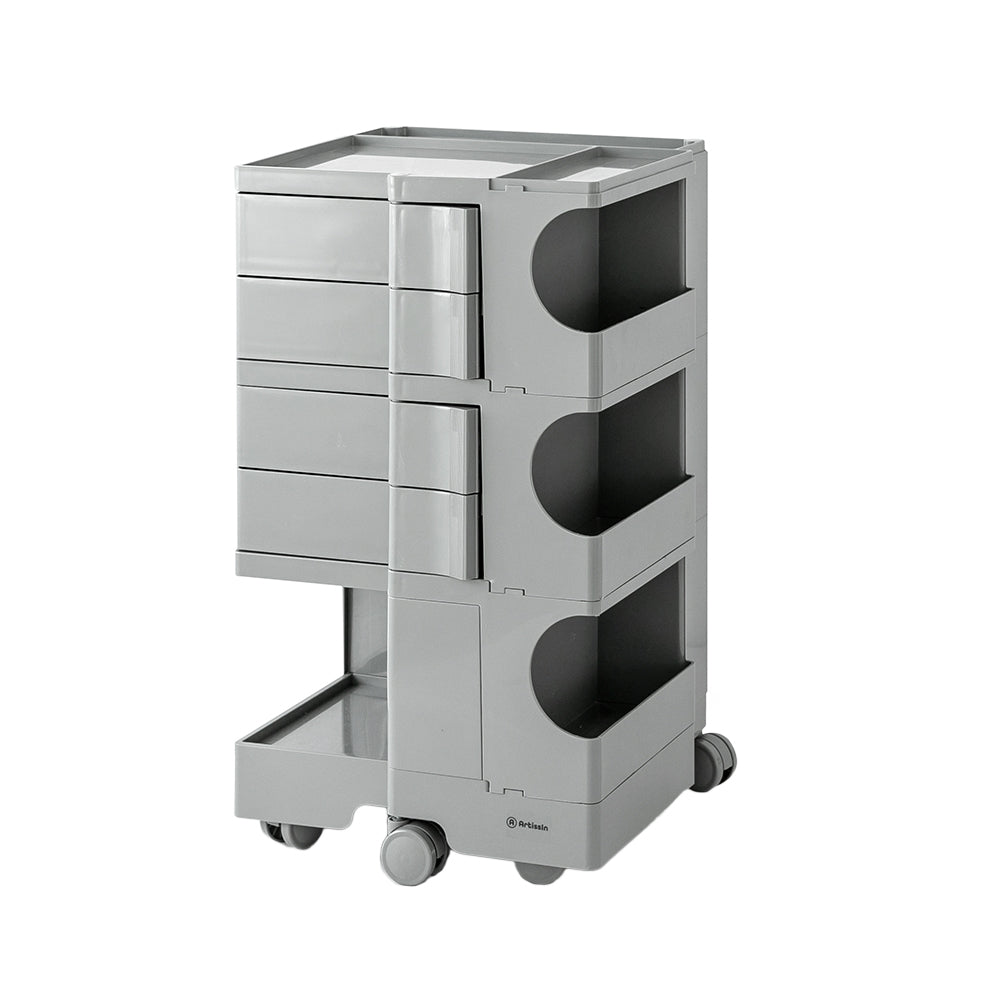 NNEDSZ Bedside Table Side Tables Nightstand Organizer Replica Boby Trolley 5Tier Grey