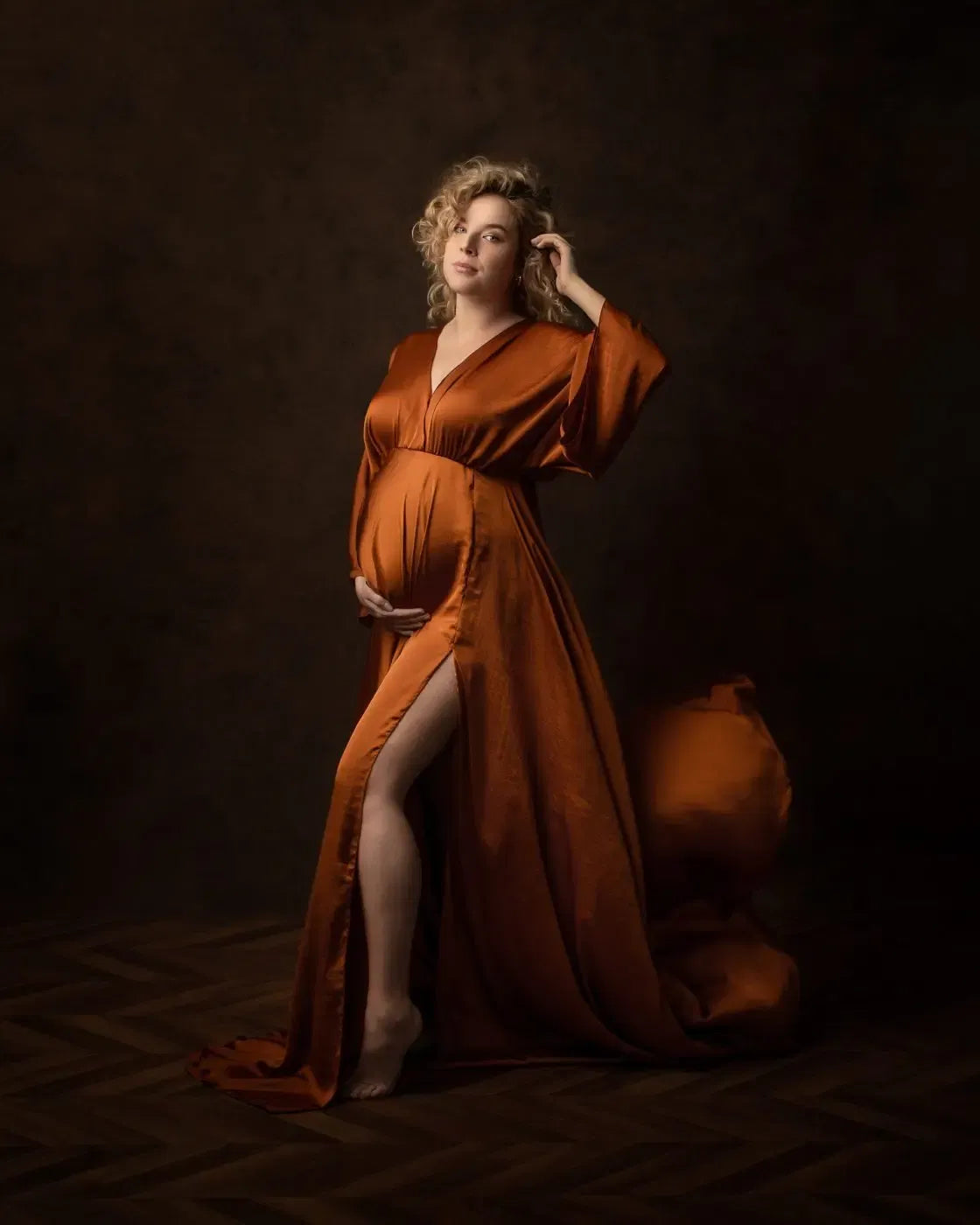 Color: Other - Boho Maternity Photography Props V Neck Dresses Free Size Adjustable Soft Pregnancy Photo Shoot Sides Slit For Baby Shower