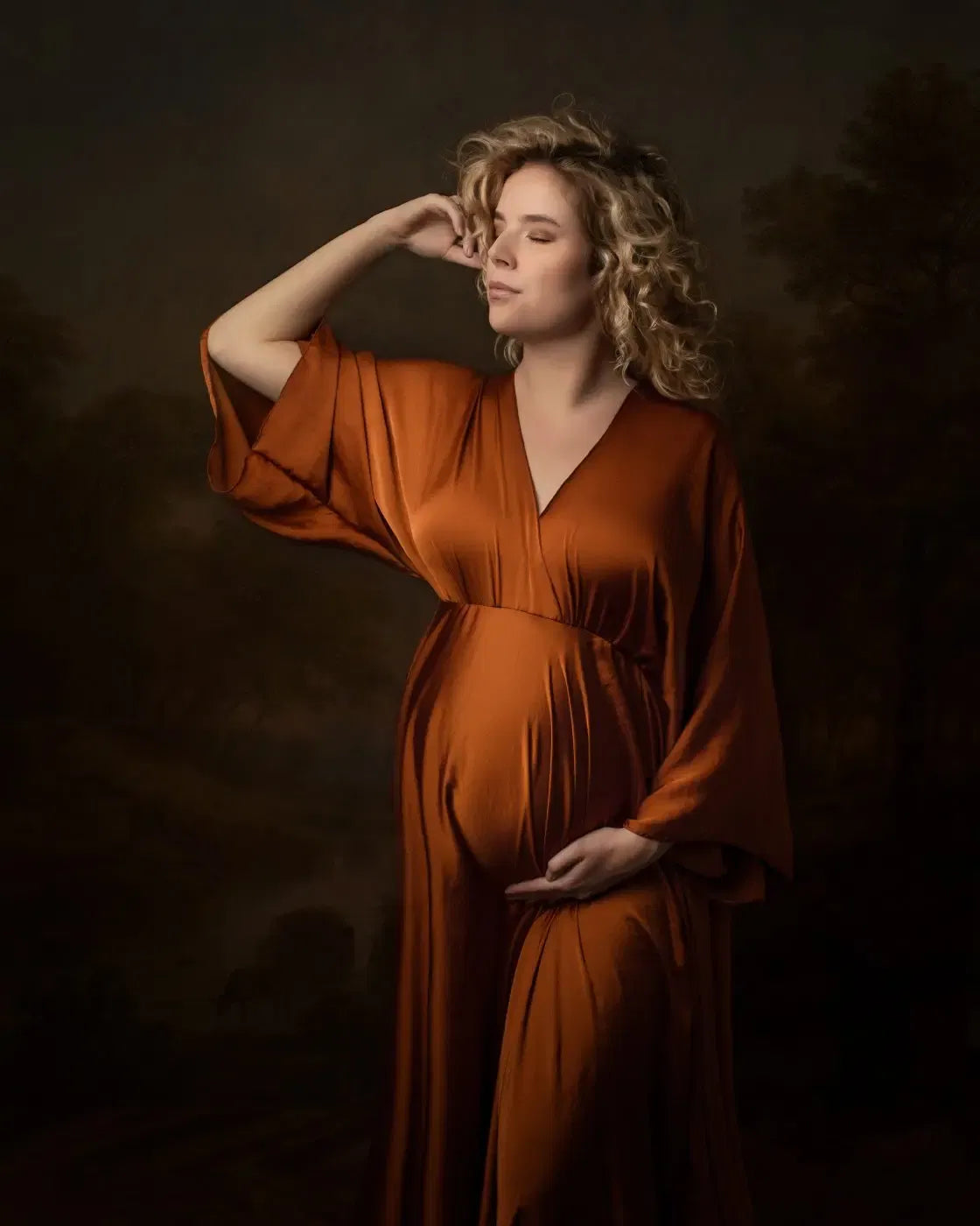 Color: Other - Boho Maternity Photography Props V Neck Dresses Free Size Adjustable Soft Pregnancy Photo Shoot Sides Slit For Baby Shower