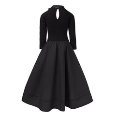 Black Dress with Trail