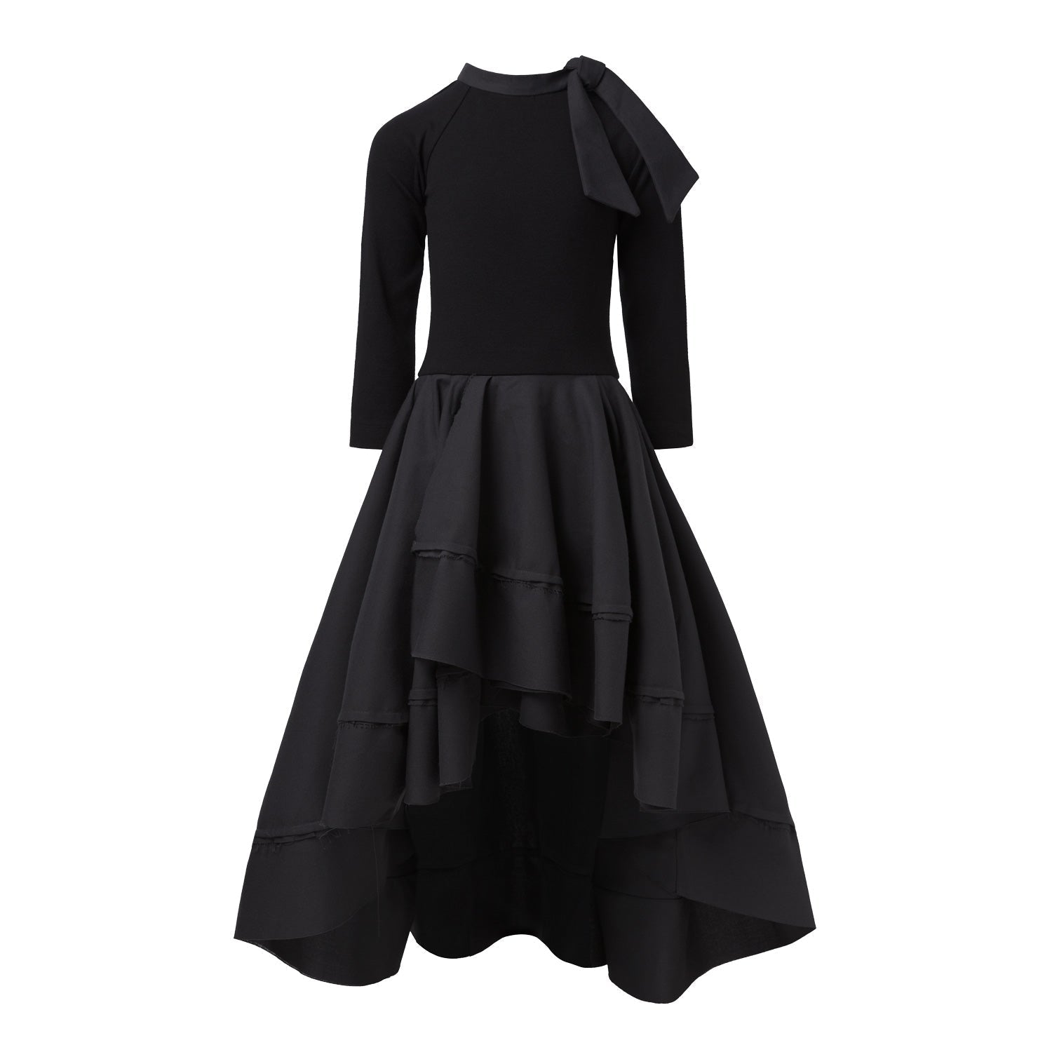 Black Dress with Trail