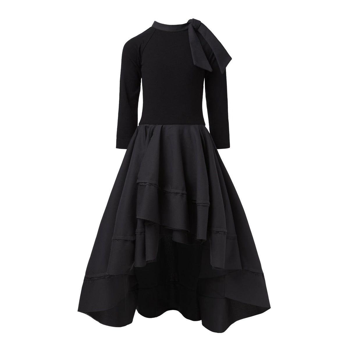 Black Dress with Trail