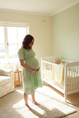 Mint Eyelet Maternity Maxi Dress