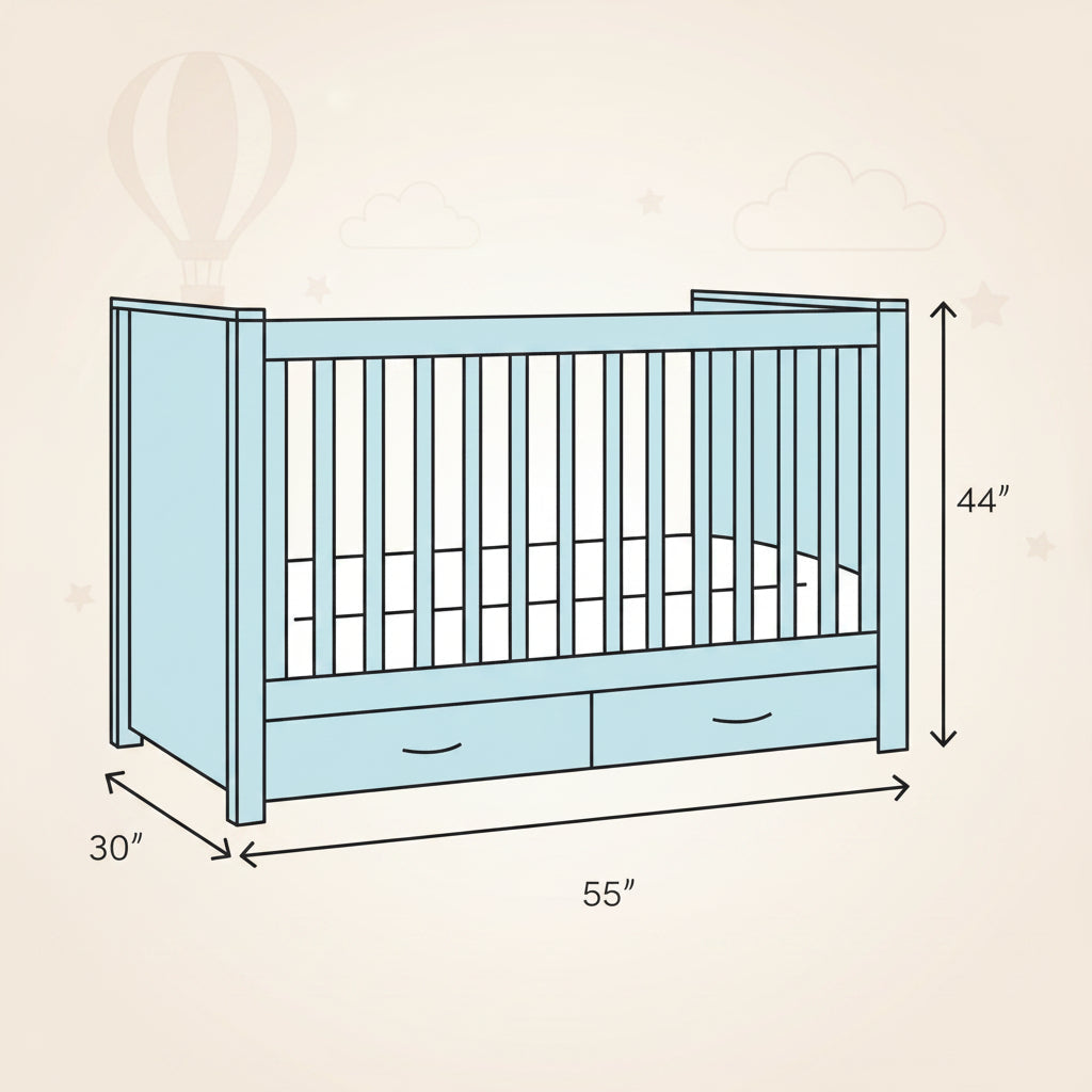SF Home Espresso Solid Wood Convertible Crib Timeless Collection