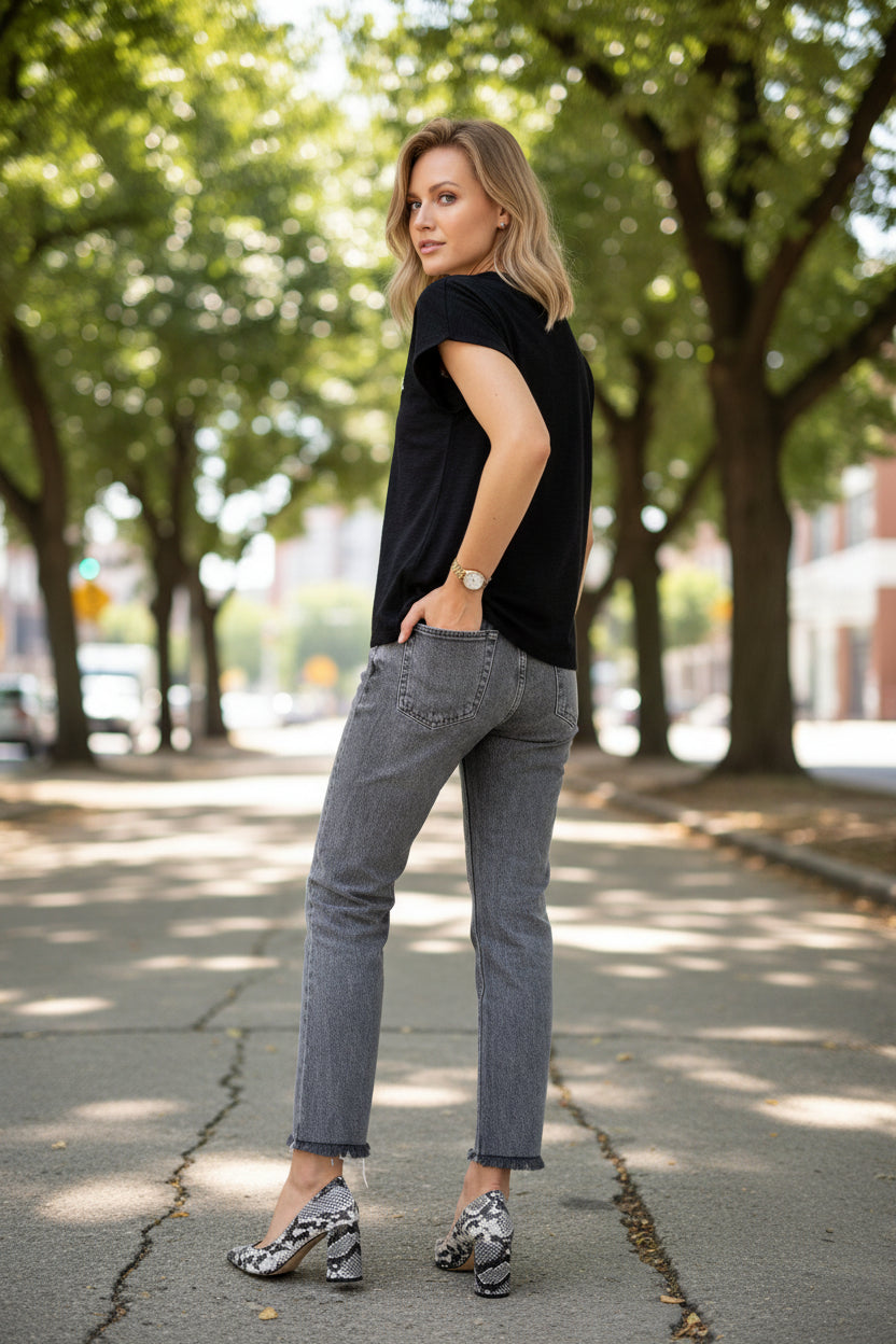 Handy Crossover Short Sleeve Cotton Maternity/Nursing Top