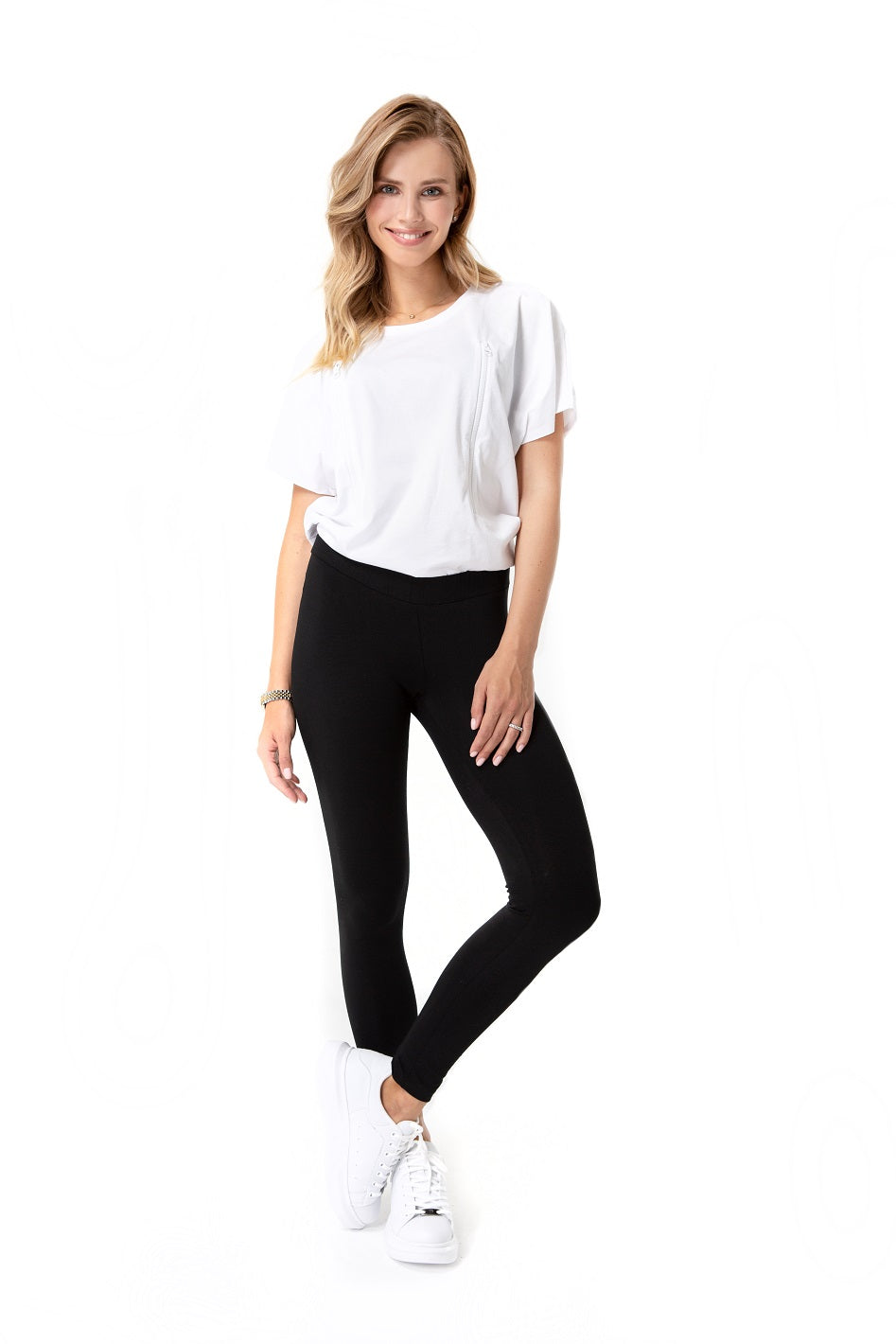 Easy Bottom Foldover Waistband Maternity Leggings