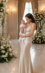 Little Duke Baby Vest Set and Hat Linen Blend Baptism Outfit for Boys