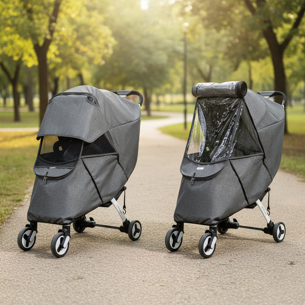 Jurzee Layk universal Stroller Cover - Durable Polyester EVA Shield For All Weather