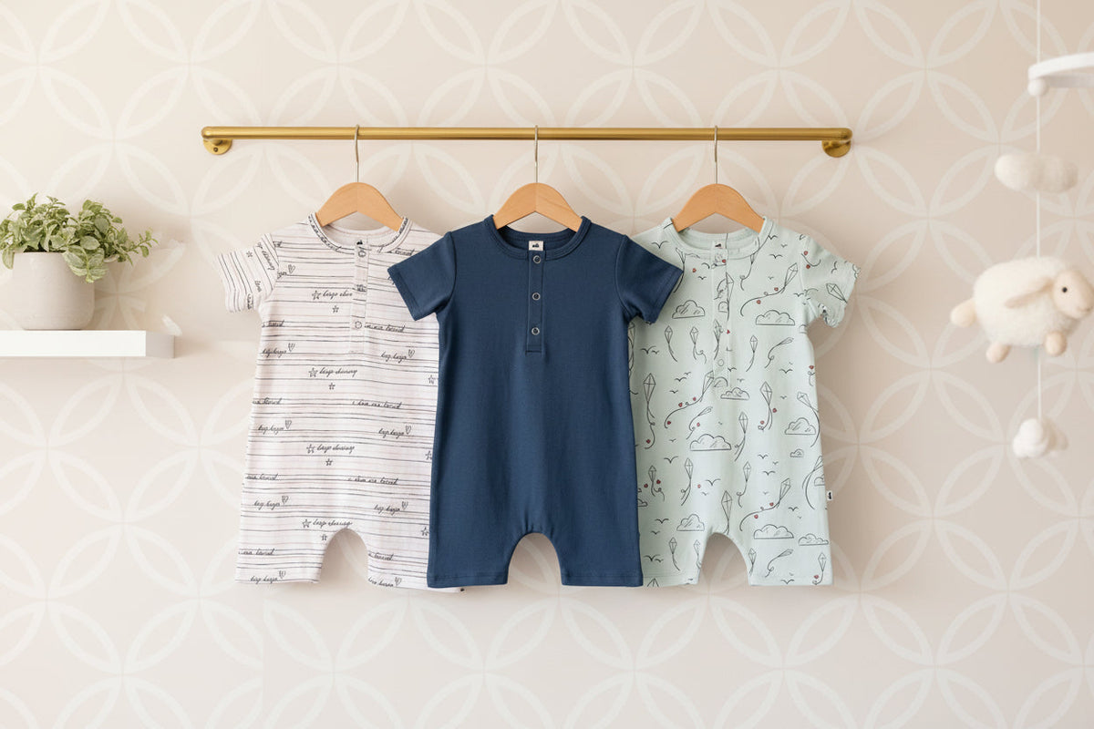 Bamboo Baby Shorts Romper | Love Story