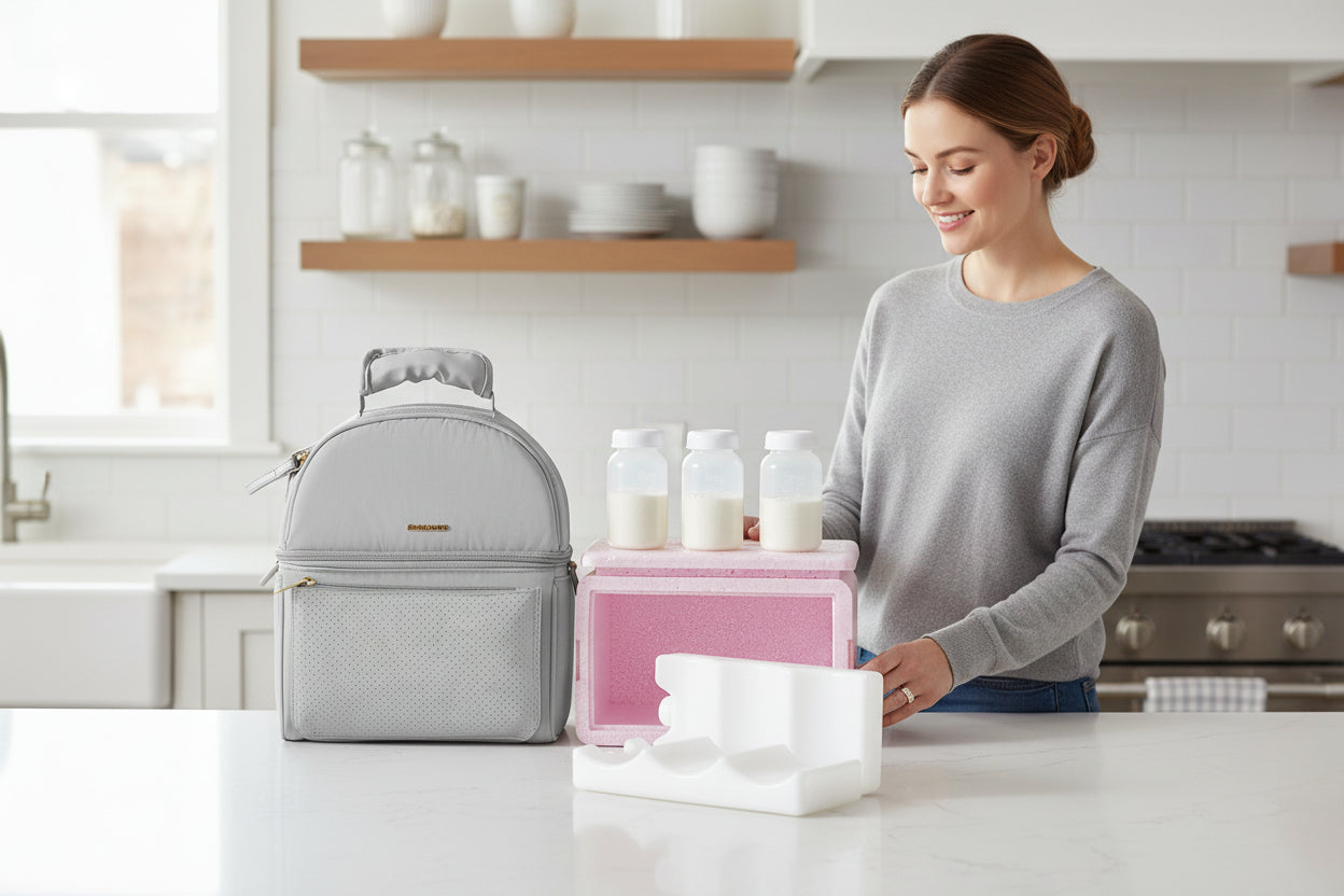 Breastmilk Cooler Bag with Detachable Insulation Box Set