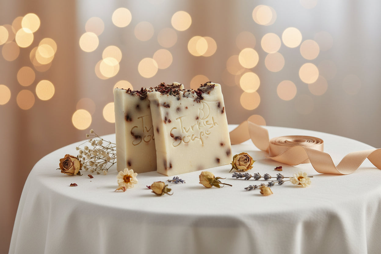 The Spa Day Bundle – Turkish Bathrobe + Turkish Towel + 2 Artisan Soaps
