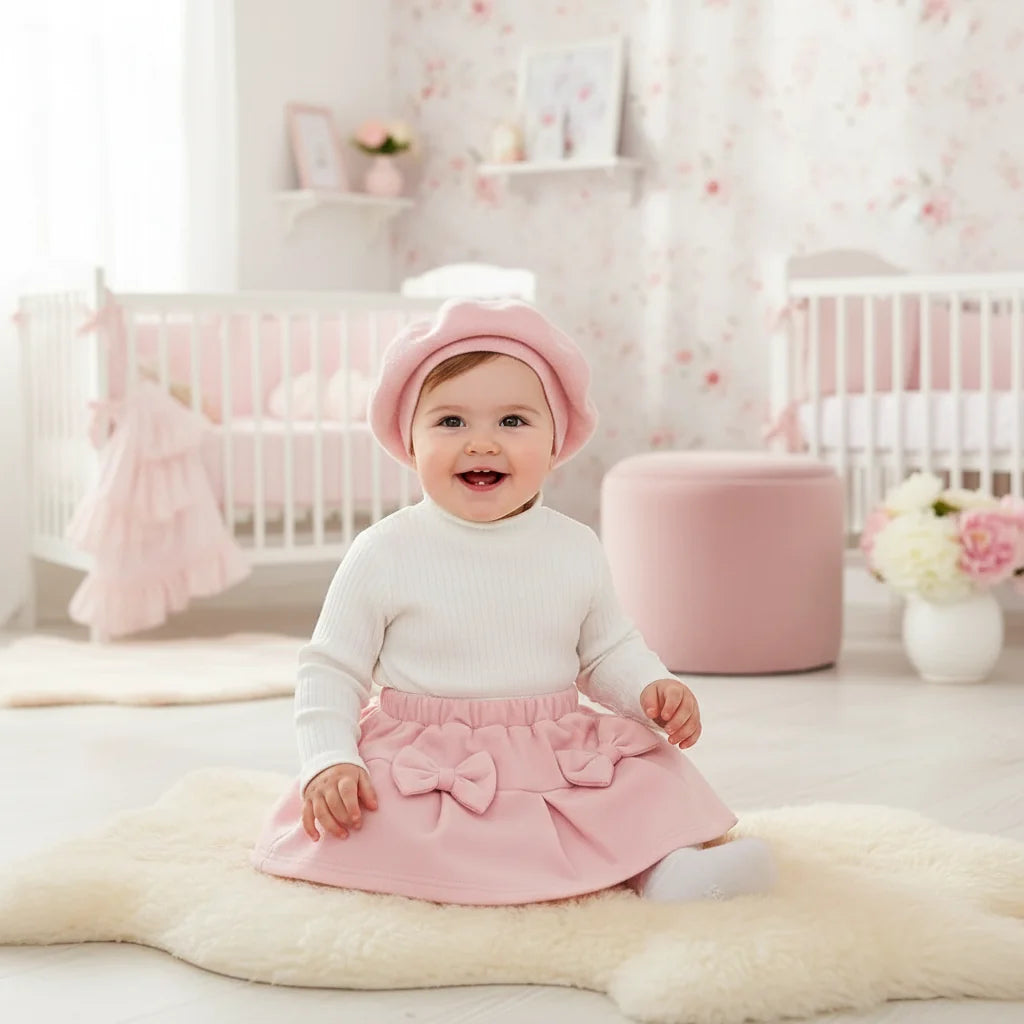 Lavender Cotton Polyester Jersey Baby Three Piece Set Exclusive