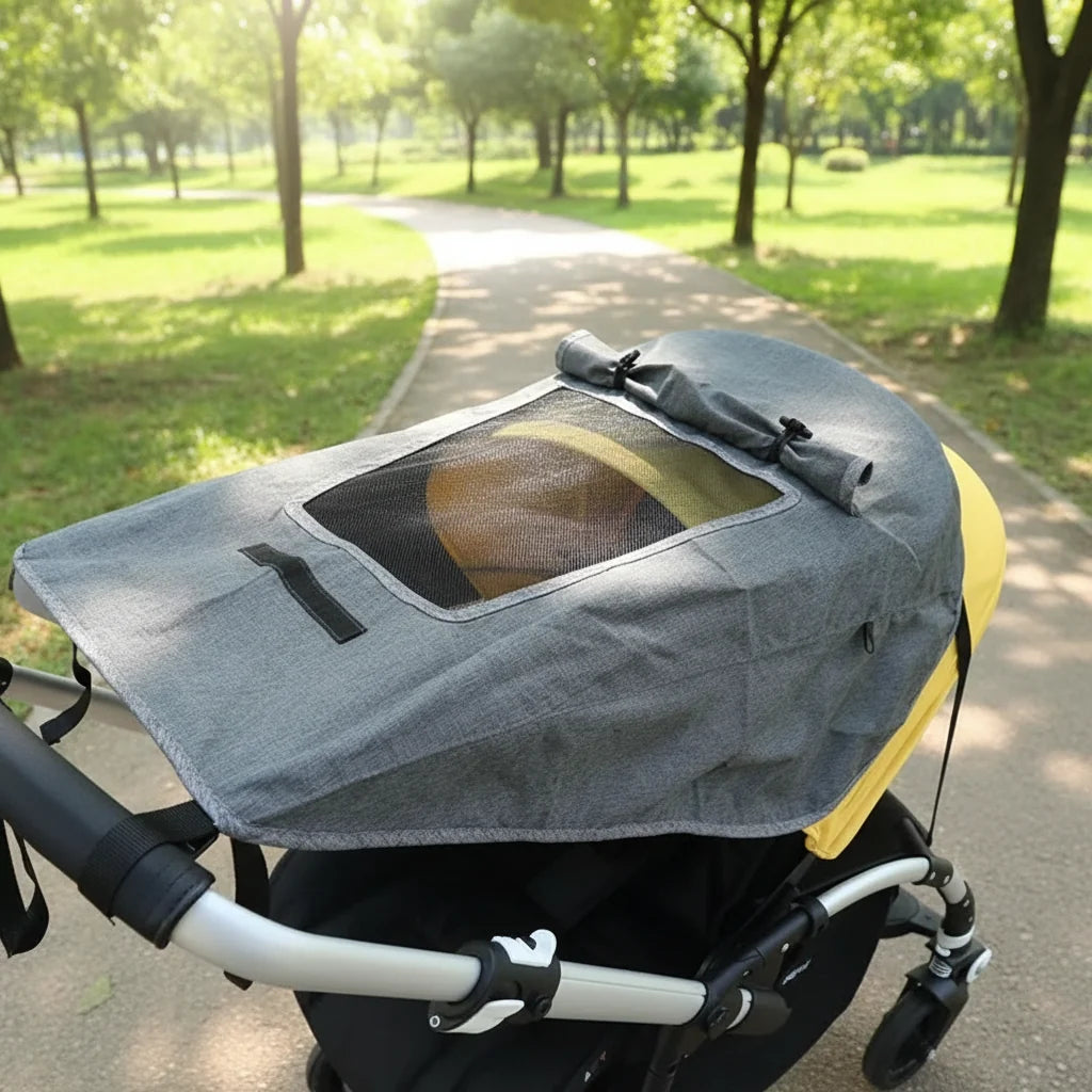 Blue Stroller Sun Shade Nylon Luxe Collection Exclusive