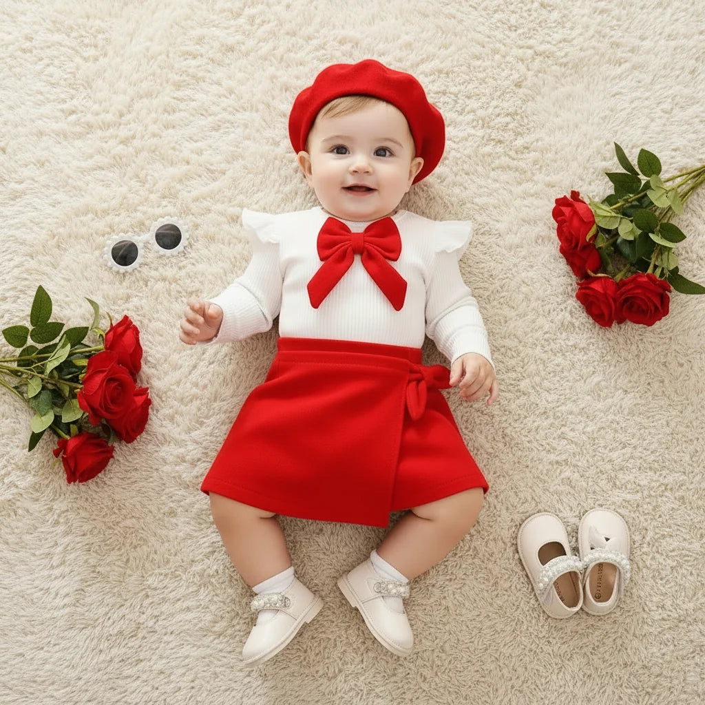 Lavender Cotton Polyester Jersey Baby Three Piece Set Exclusive