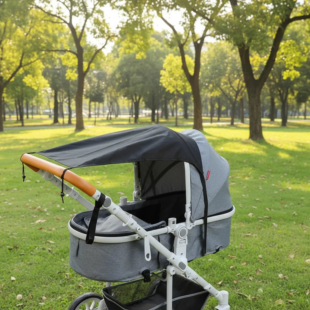 Blue Stroller Sun Shade Nylon Luxe Collection Exclusive