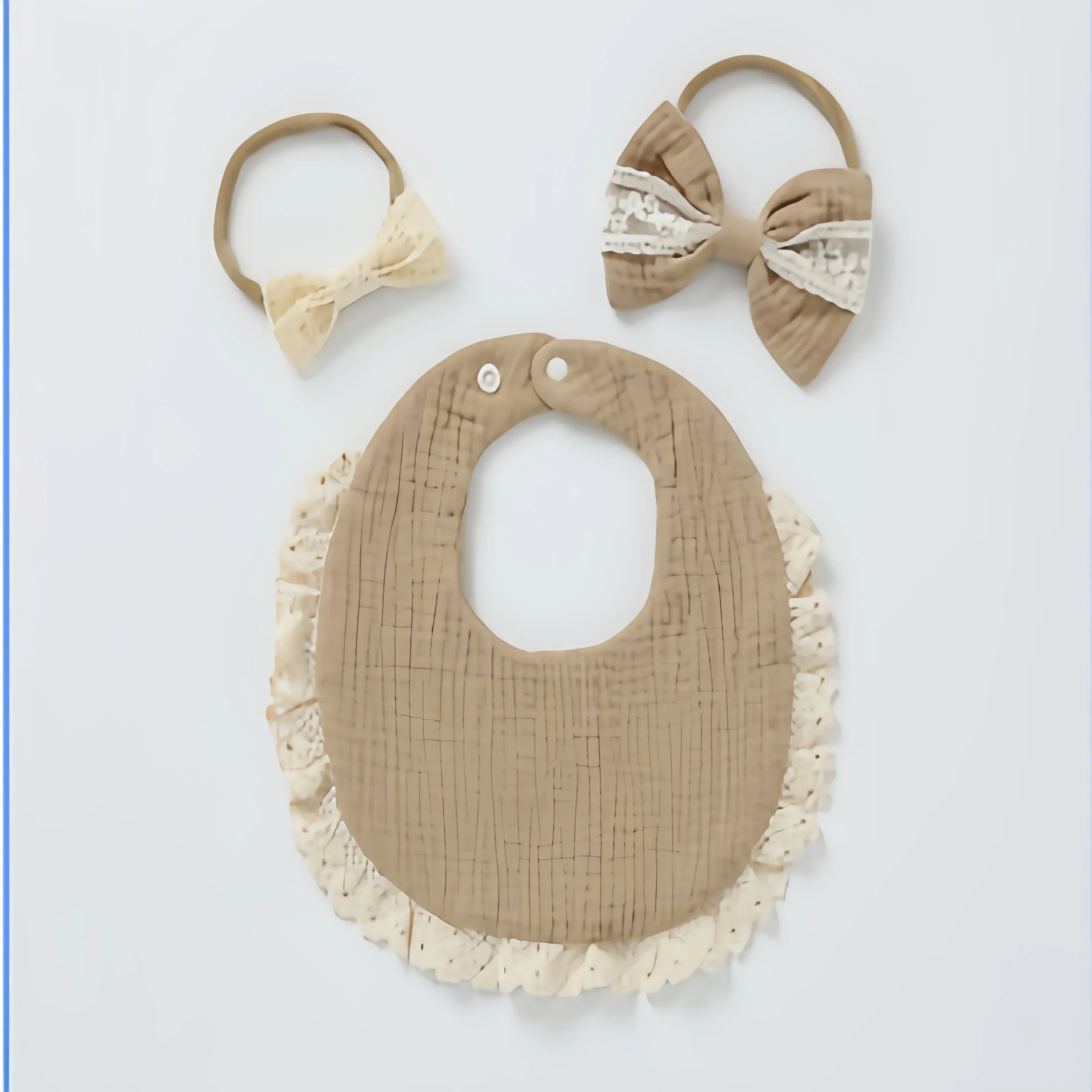 Color: WHITE, Kid Size: 3M - Personalized embroidered baby bib, baby pure cotton gauze bib, mouth in water, baby anti spitting, newborn bib, men's and women'