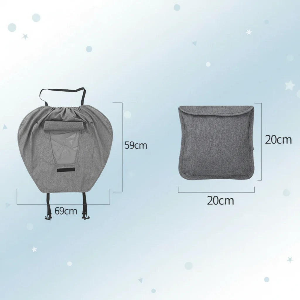 Blue Stroller Sun Shade Nylon Luxe Collection Exclusive