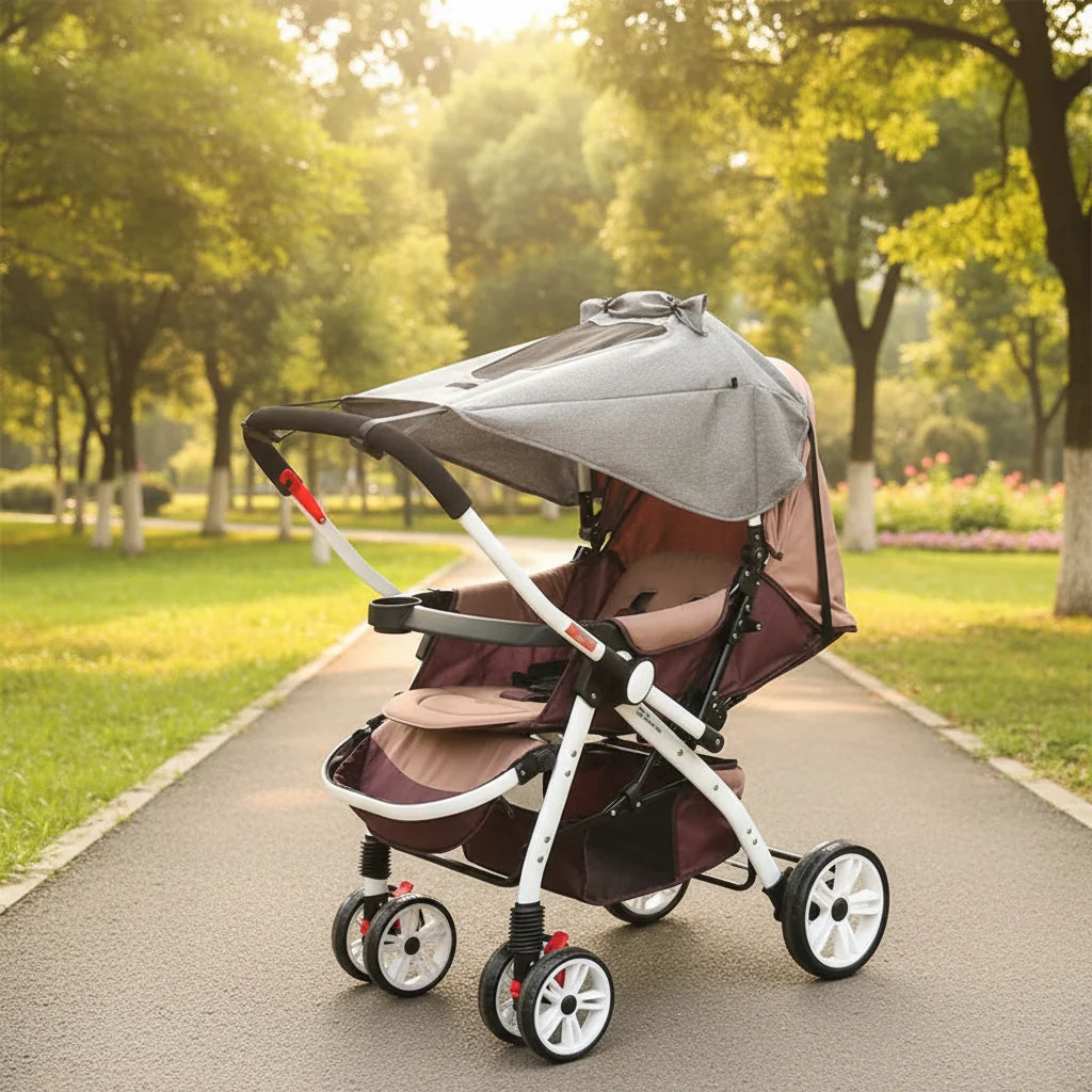 Blue Stroller Sun Shade Nylon Luxe Collection Exclusive
