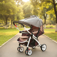 Blue Stroller Sun Shade Nylon Luxe Collection Exclusive