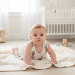 Powder Pink Bunnies Bamboo Newcastle Mini Bubble