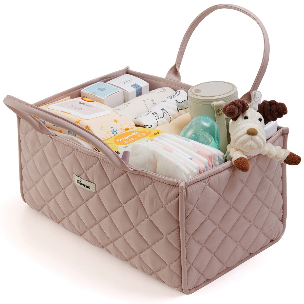 Quilted Diaper Caddy Organizer