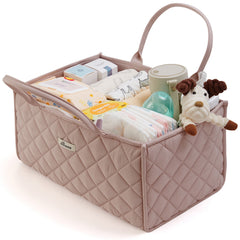 Quilted Diaper Caddy Organizer