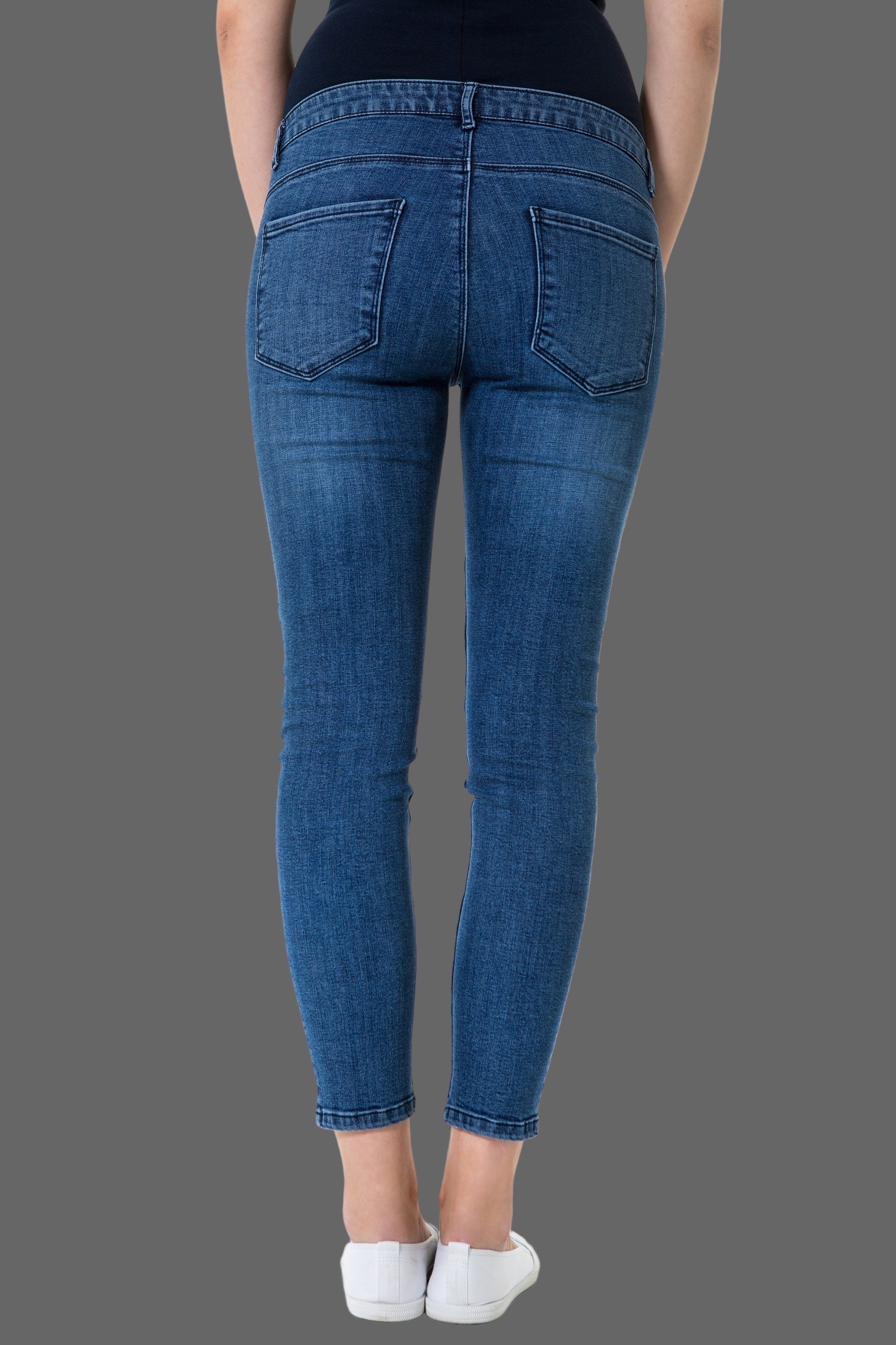 Skinny Foldover Waistband Maternity Jeans