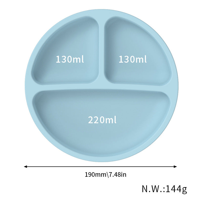 NNEDSZ Yellow 1183# Silicone Baby Feeding Set - Suction Plate, Bib, Cup & Utensils | BPA-Free Baby Tableware