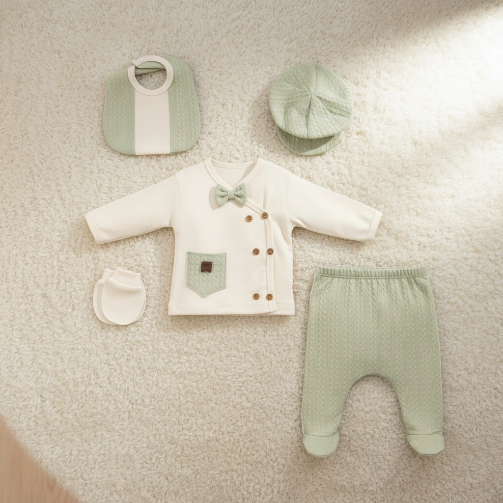 Puerto Rico Newborn Cotton 5Piece Set Boutique Collection