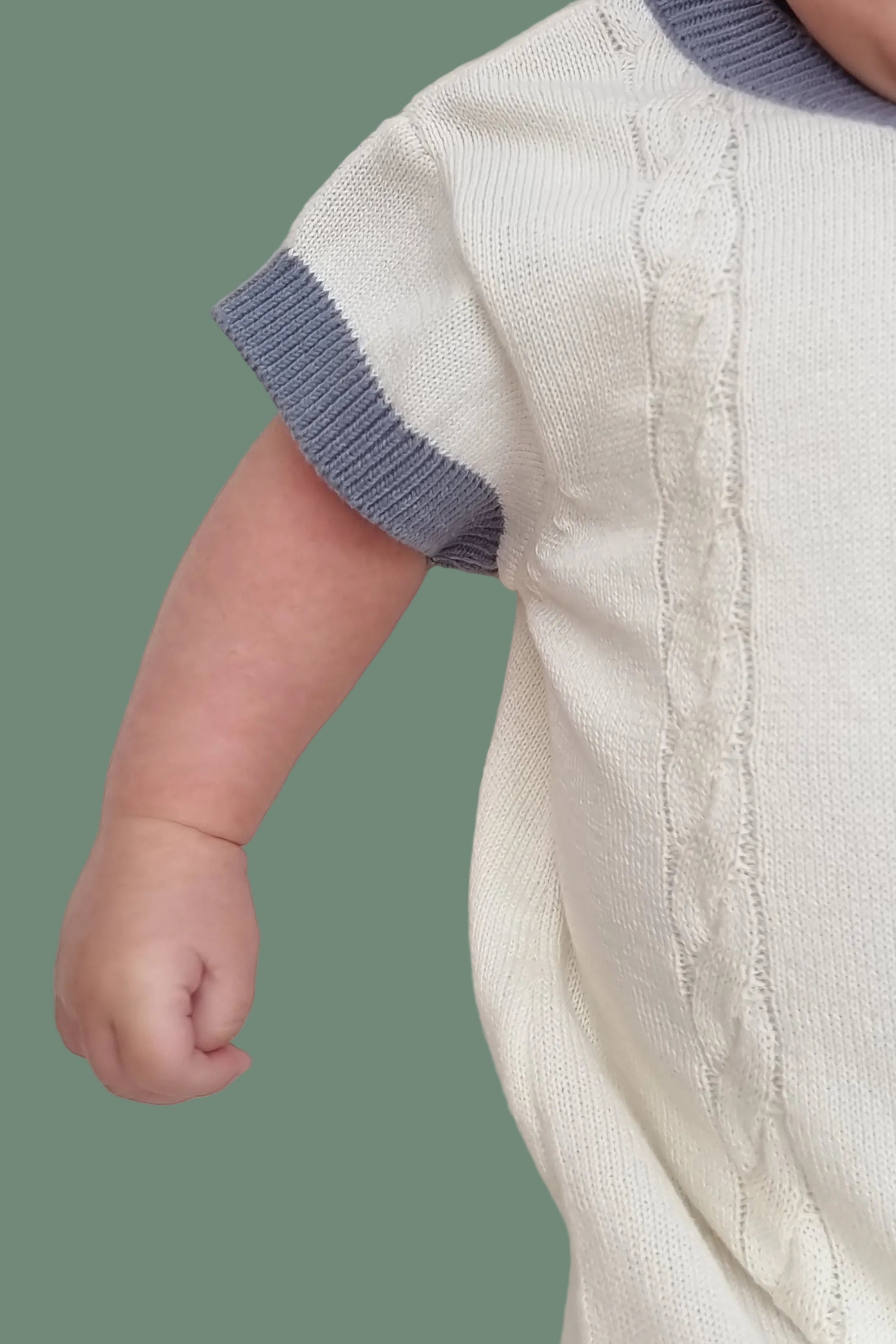 Organic Cotton Knitted Newborn Summer Romper