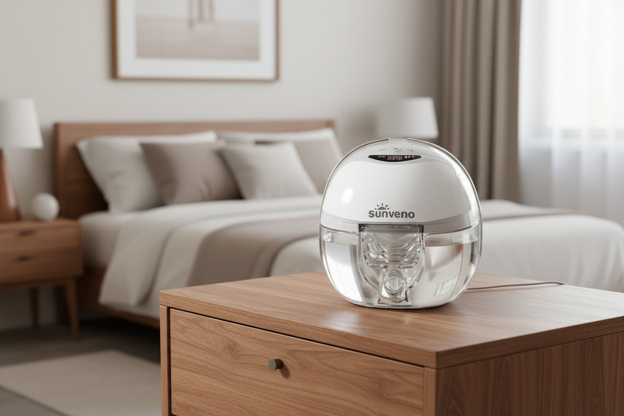SUNVENO Hands-Free Wearable Electric Breast Pump Set