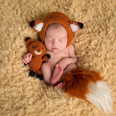 Handmade Wool Fox Doll For Newborn