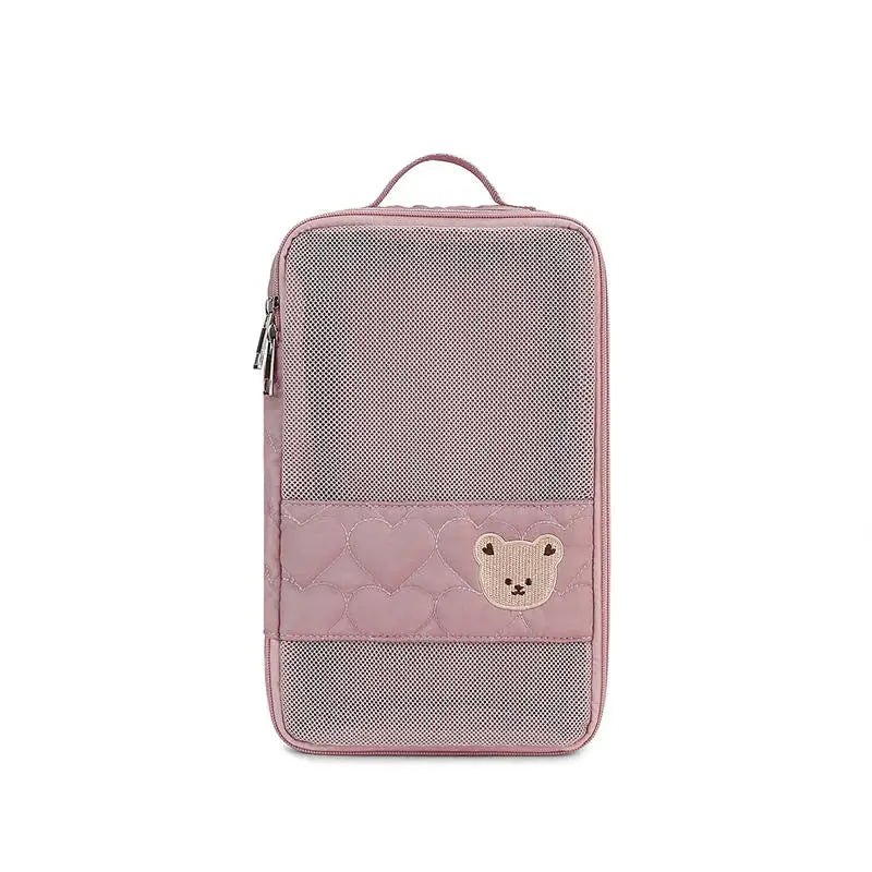 Cute Diaper Bag for Stroller Hanging Bag Separate Storage for Baby Clothes and Diapers Travel Change and Washing Storage Bag