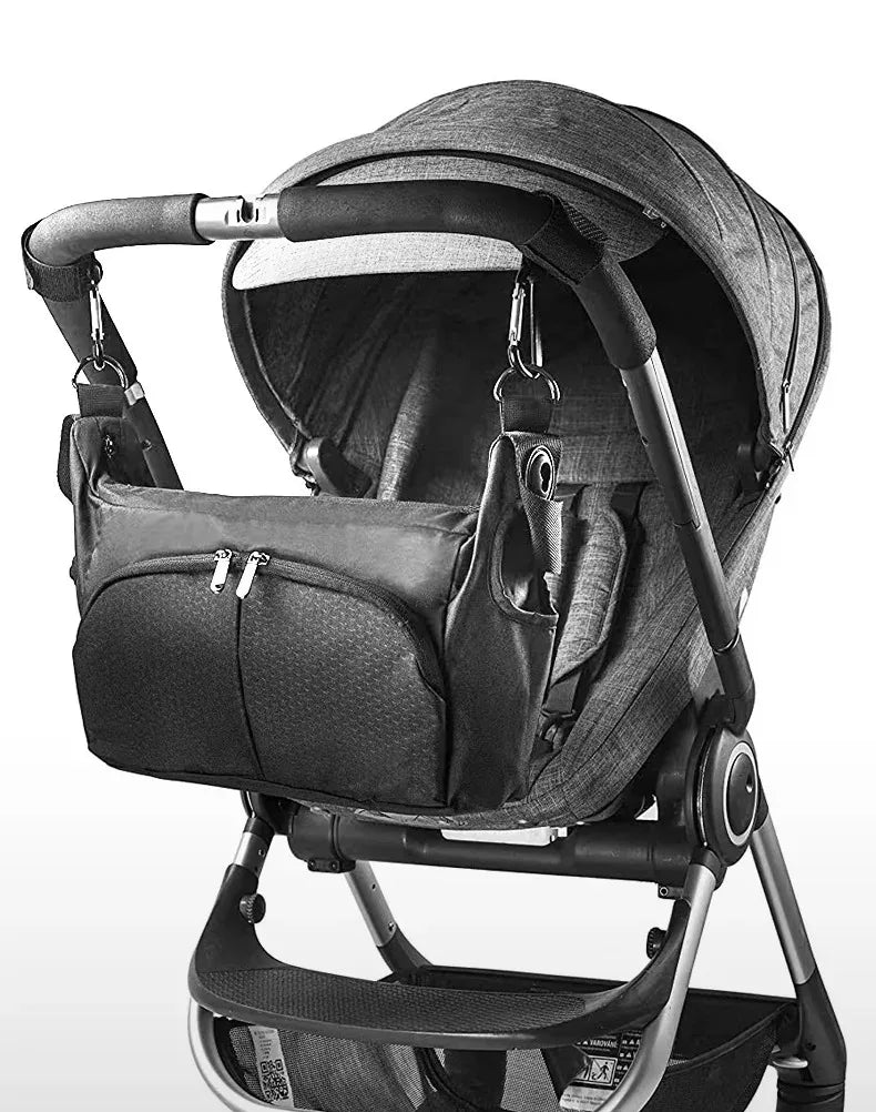 mommy storage bag for doona Stroller accessories portable diaper bag compatible with stroller black waterproof storage bag