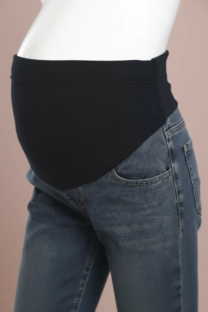 Premama Clothes Maternity Moms Jeans Signature Denim Adjustable High Waist