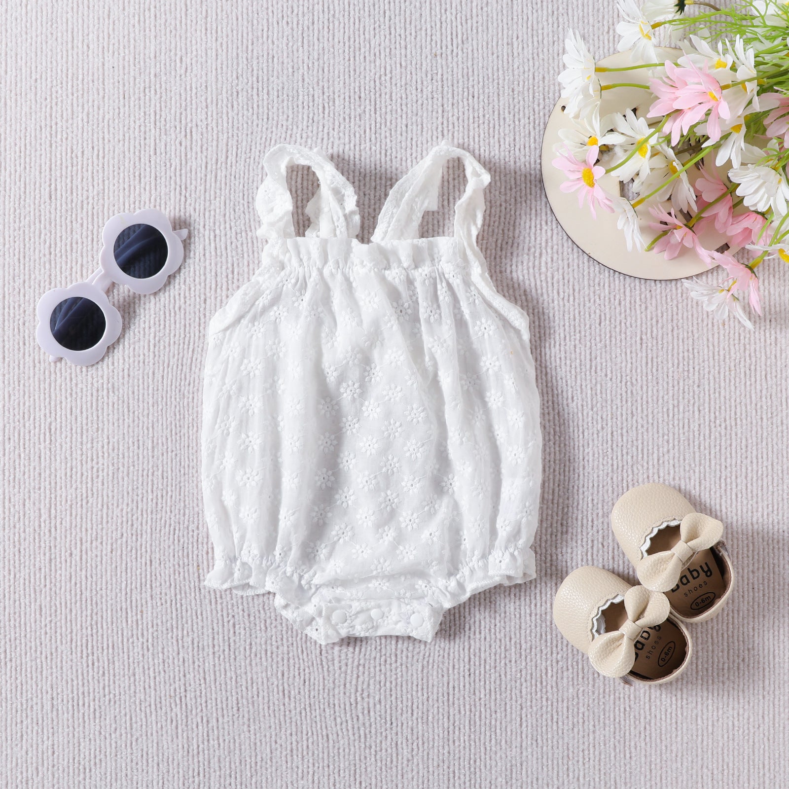 Newborn Toddler Sleeveless Short Baby Girl Jumpsuit