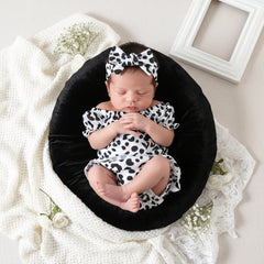 Girls Leopard Print Jumpsuit Dress And Matching Pants Headband Set