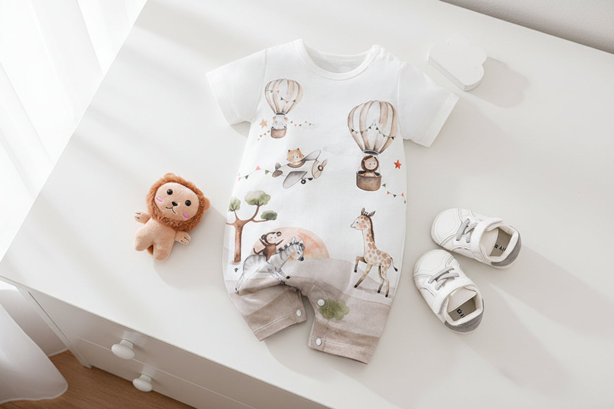 Summer Baby Jumpsuit Romper Thin Short Sleeve Newborn Clothes