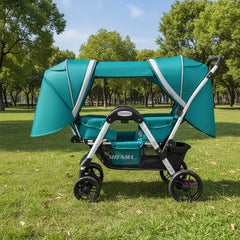 Carbon Fiber Twin Reclining Facing Seats Folding Stroller Elite Shock Absorption