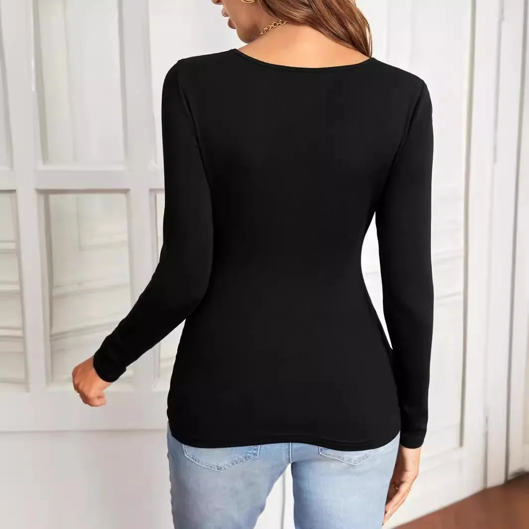 Maternity Long Sleeve T-Shirts Soft Breathable Pregnancy Shirts for Women Comtable  Tops  Spring&Fall Solid Color