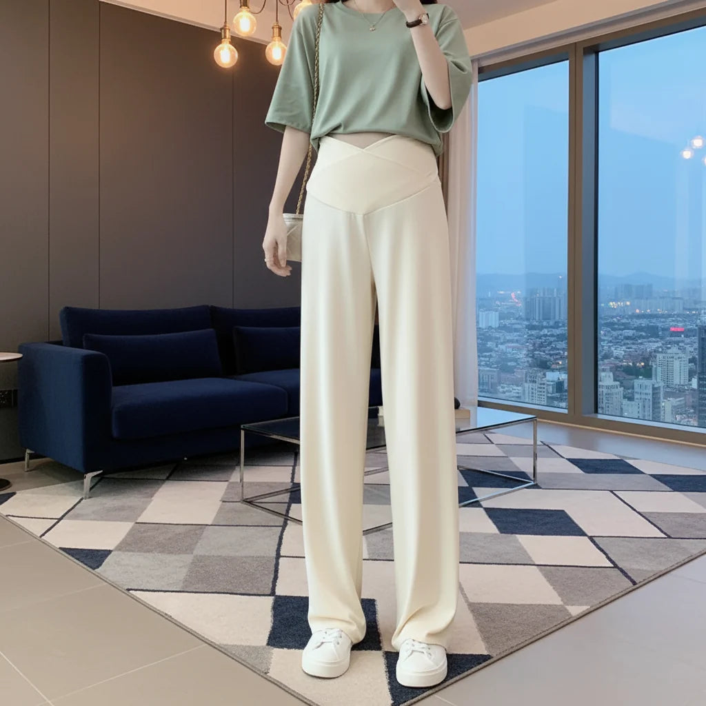 Maternity Straight Pants Cool Cotton Limited Collection