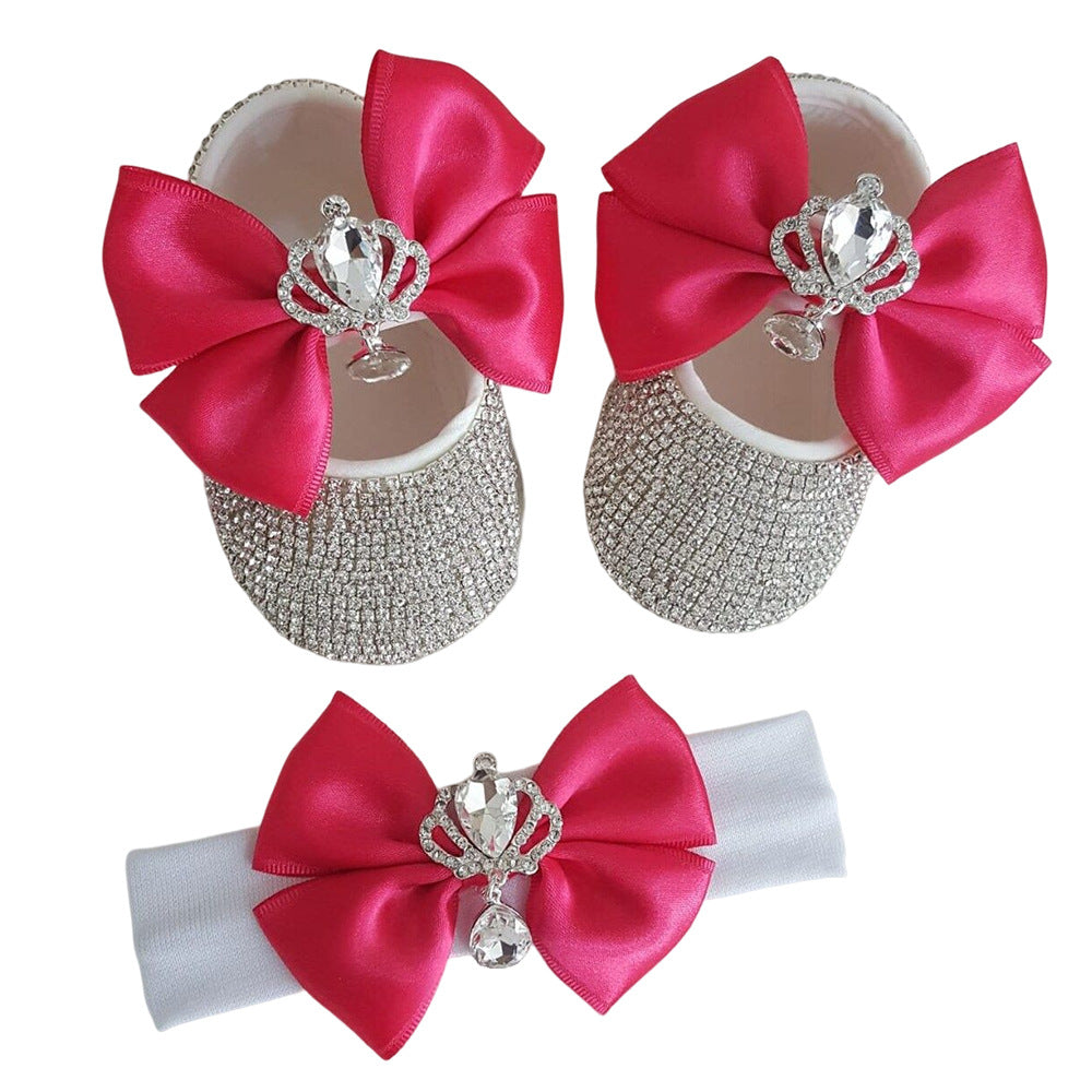 Photography Props And Headband Baby Toddler Shoes Soft Sole Suit