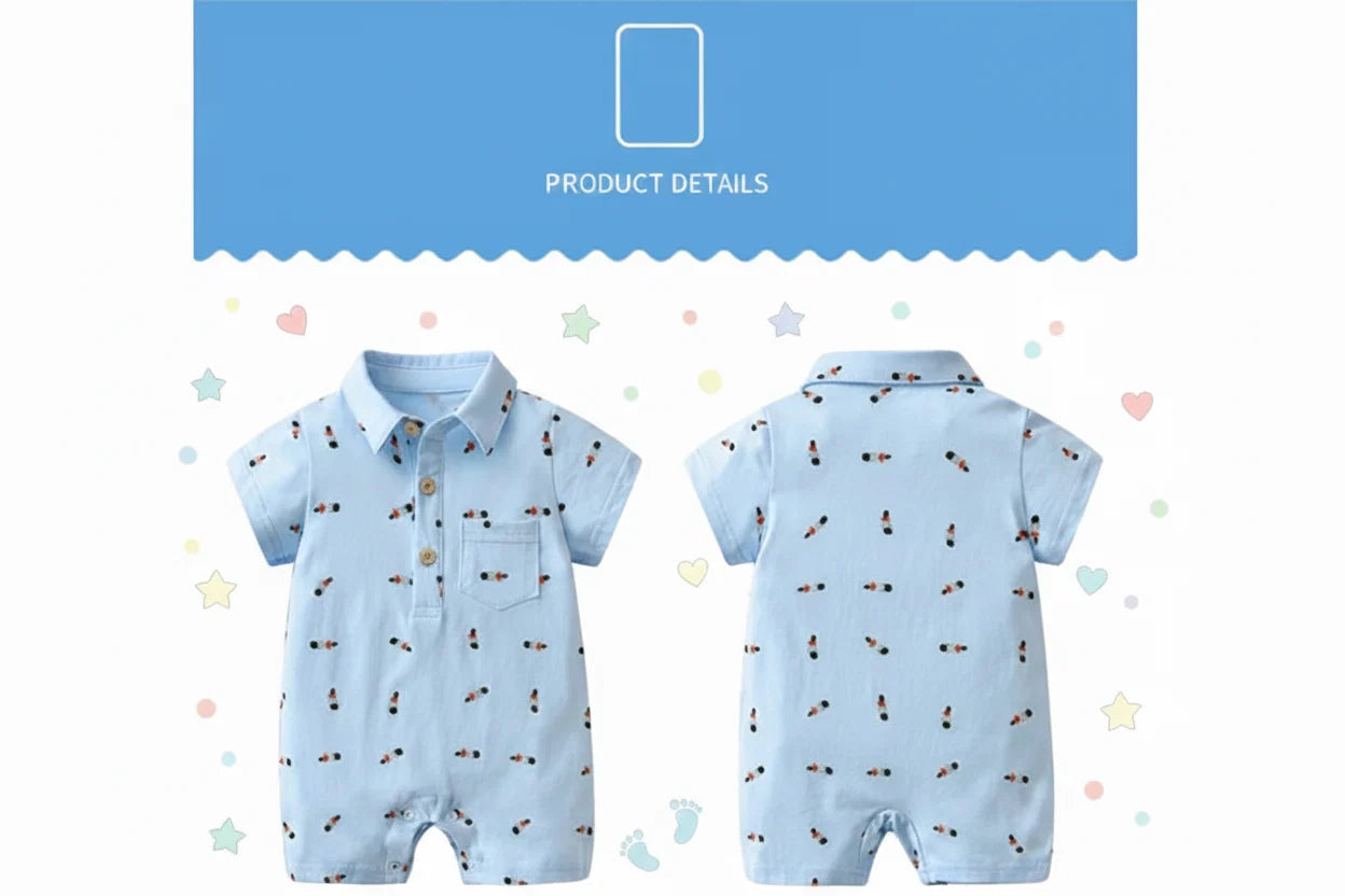 Zoetopkid Soft Cotton Romper Limited Edition Button Details