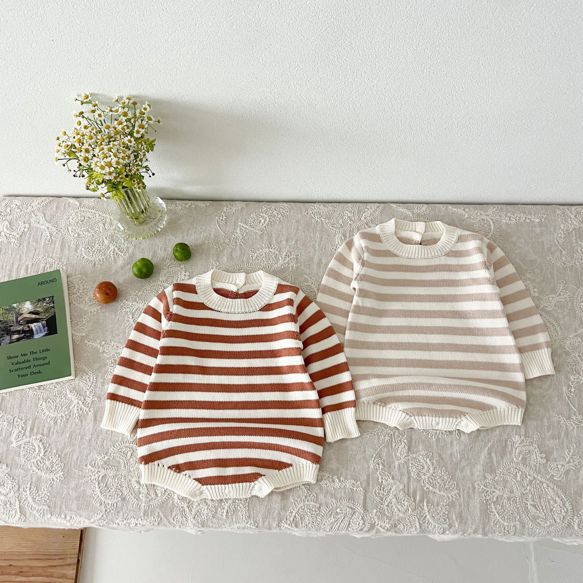 Newborn Male And Female Baby Autumn And Winter Rompers