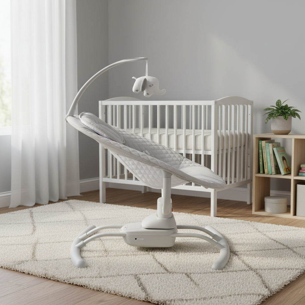 Electric Baby Rocking Chair With Bluetooth And Stable Alloy Frame