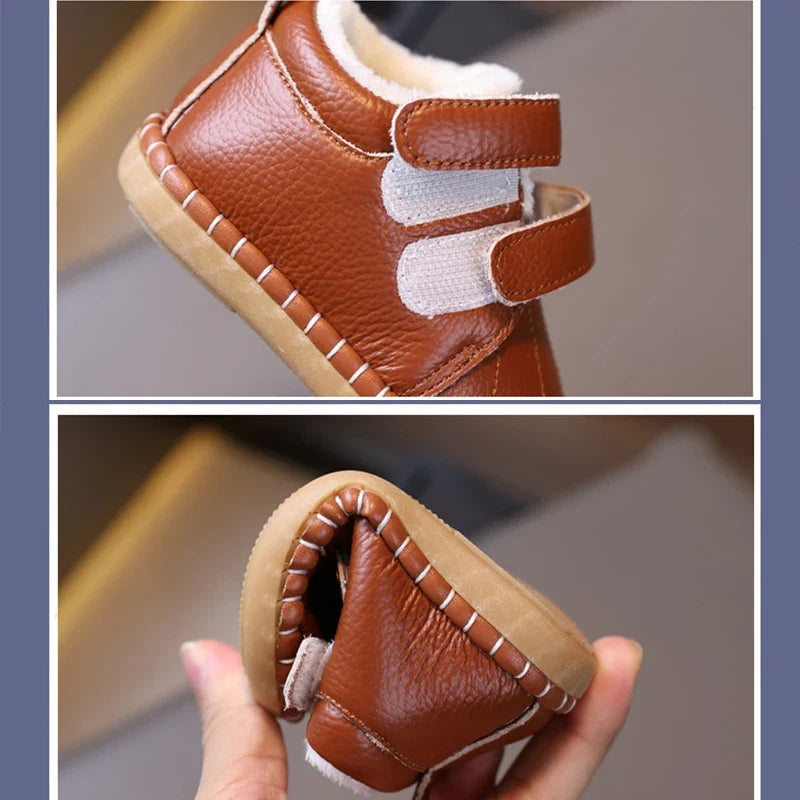 Baby Winter Boots Boy Girl Leather Shoes Children Sneaker Toddler Casual Crib Shoes First Steps Shoes Newborn Infant Accessories