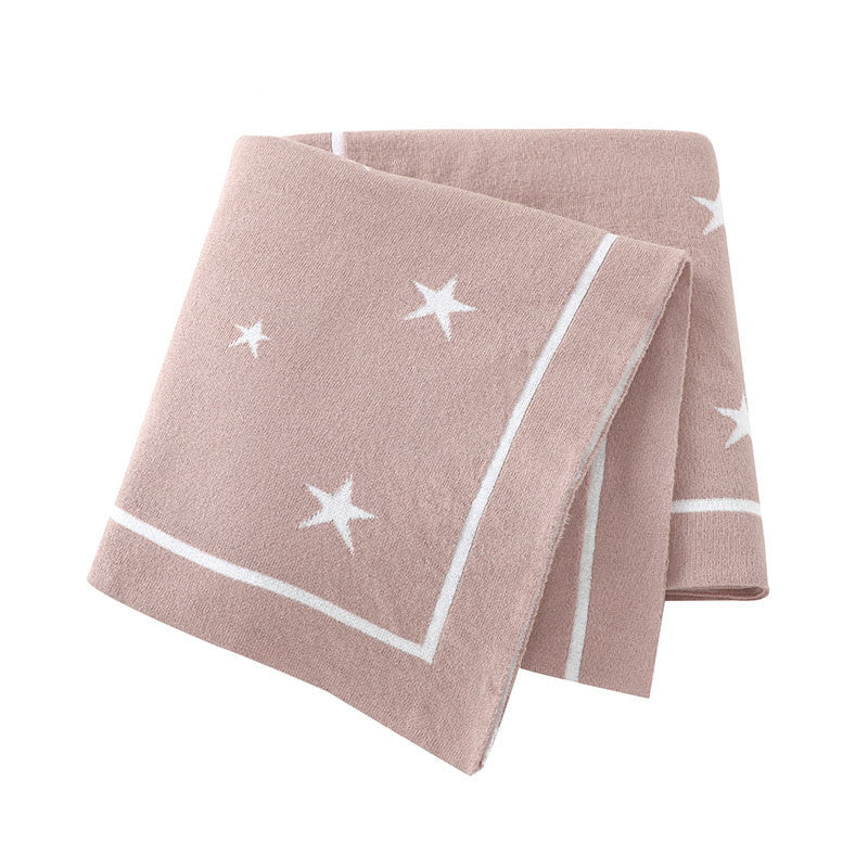 Five-pointed Star Jacquard Baby Stroller Blanket